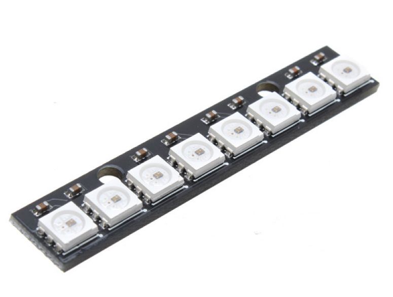 RGB LED module 8-bit strook 50-55mm lang met WS2812 chip (NeoPixel)